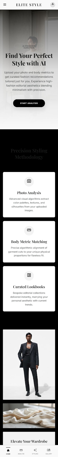 App interface mockup
